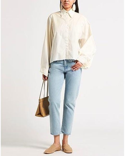 MM6 by Maison Margiela White Tie-Dye Long-Sleeved Shirt