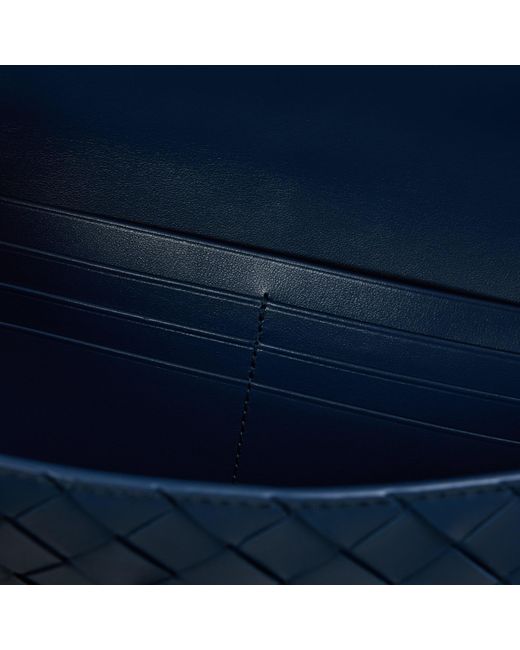 Bottega Veneta Blue Lambskin Clutch