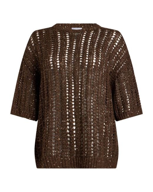 Brunello Cucinelli Brown Solid Color Jumpers