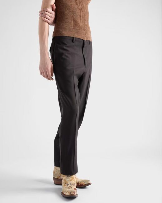 Prada Black Wool Pants for men