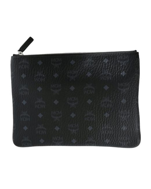 MCM Black Zip-Top Clutch for men