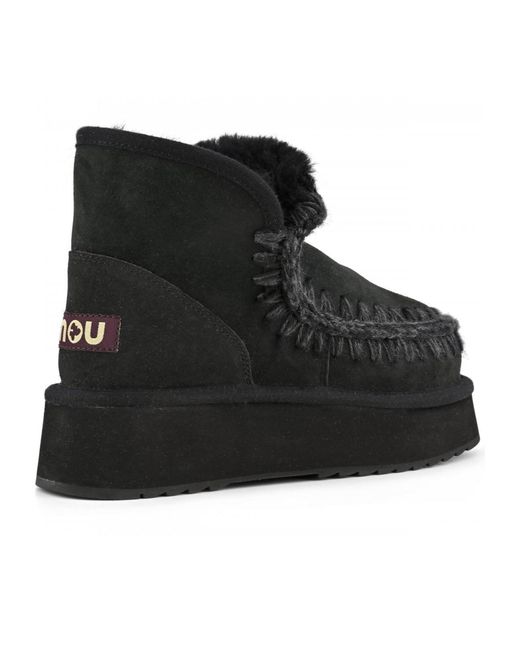 Mou Black Mini Eskimo Boots