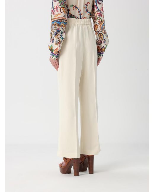 Etro Natural Zip Fastened Flared Trousers