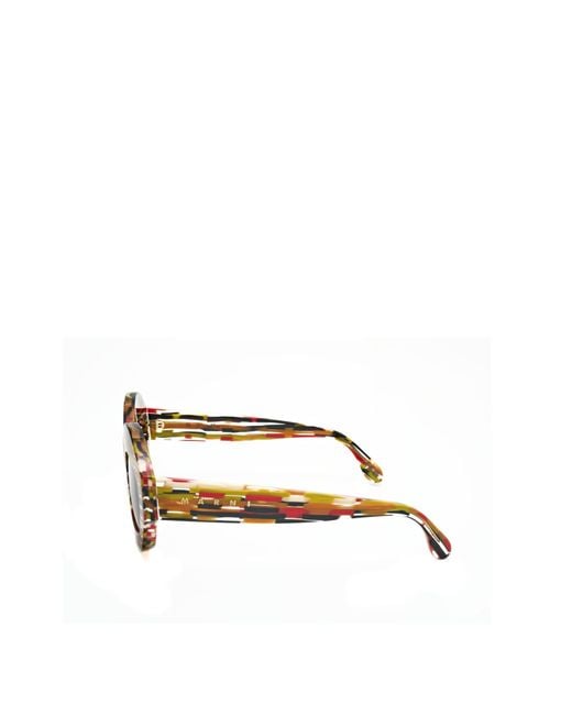 Marni White Geometric Frame Sunglasses for men