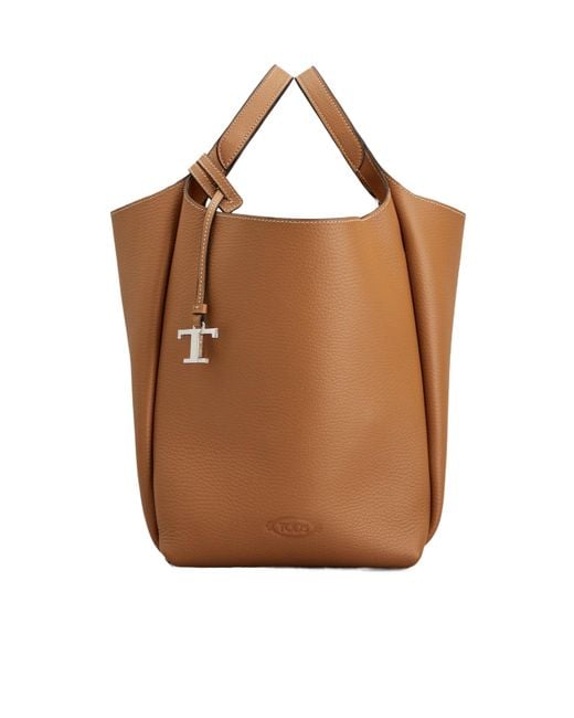 Tod's Brown Dual-Handle Shoulder Bag