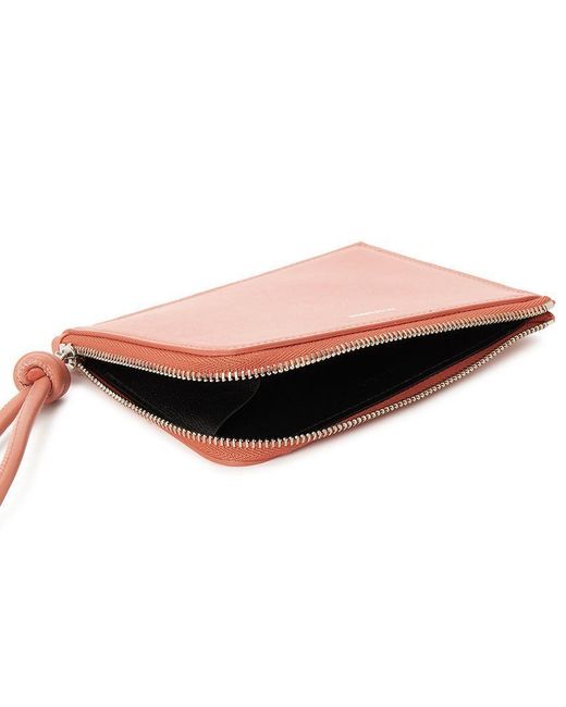 Jil Sander Pink Zipper Card Holder
