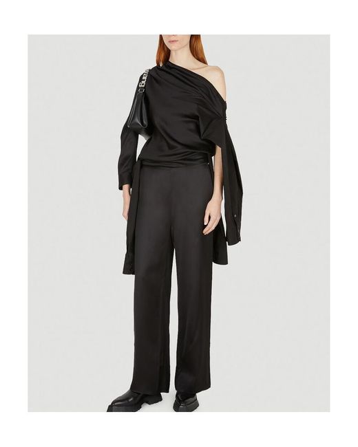 MM6 by Maison Margiela Black Shoulder-Length Jumpsuit
