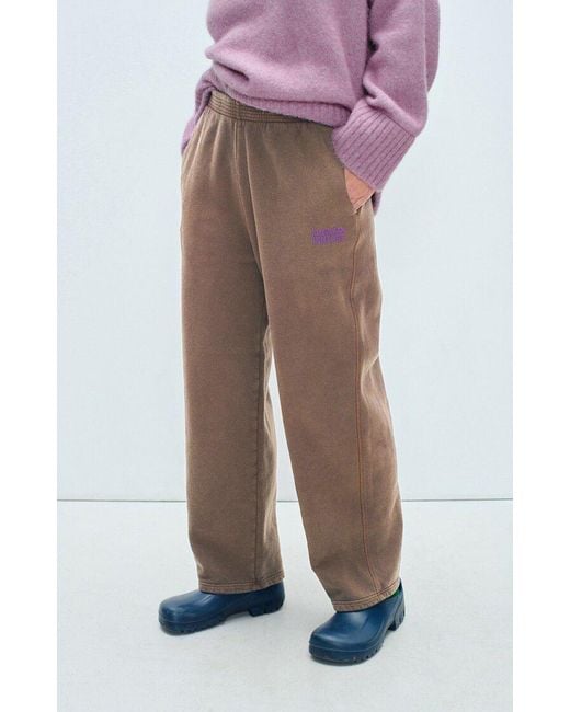 American Vintage Brown Elastic Waist Sports Pants