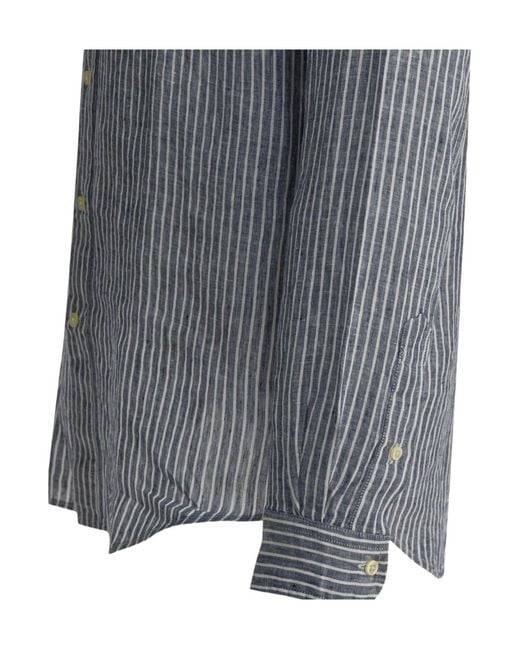 Polo Ralph Lauren Gray Striped Button-Down Shirt for men