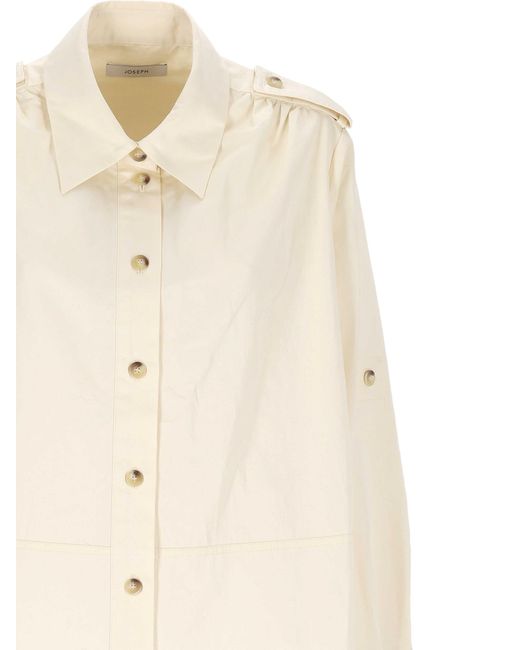 Joseph Natural Button-Down Oversized Top