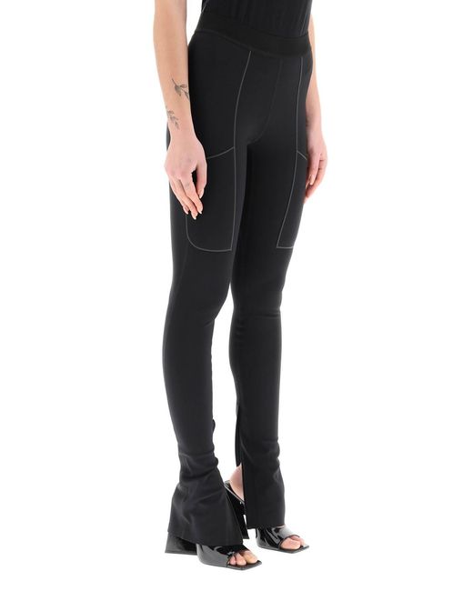 Coperni Black Panelled High-Rise Leggings