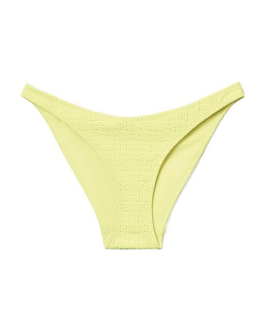 Alexander Wang Yellow Logo-Knit Bikini Bottoms