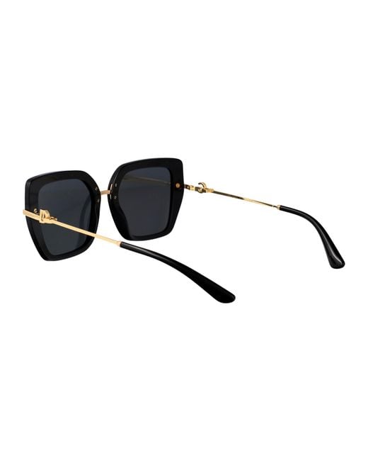 Dolce & Gabbana Black Eyewear Butterfly Frame Sunglasses
