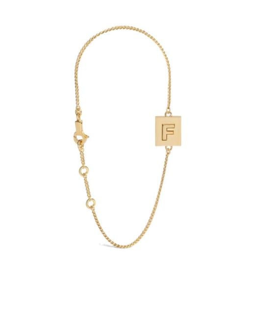 Céline White Alphabet F Bracelet