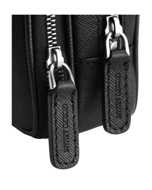 Giorgio Armani Black Logo Details Clutch for men