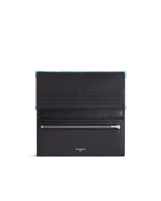 Balenciaga Blue Passport Long Wallet for men