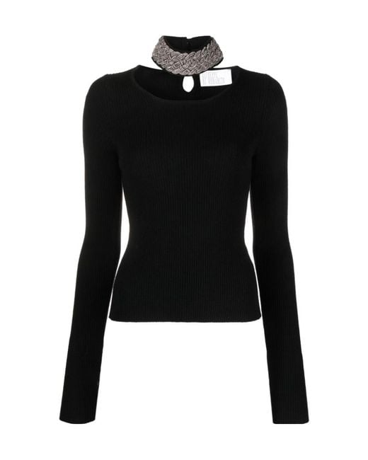 GIUSEPPE DI MORABITO Black Embellished Knitted Jumper