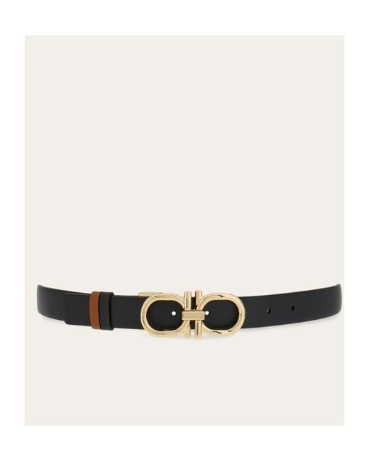 Ferragamo White Reversible And Adjustable Gancini Belt