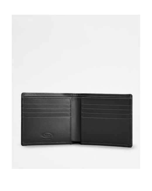 Tod's Black Calfskin Bifold Wallet for men