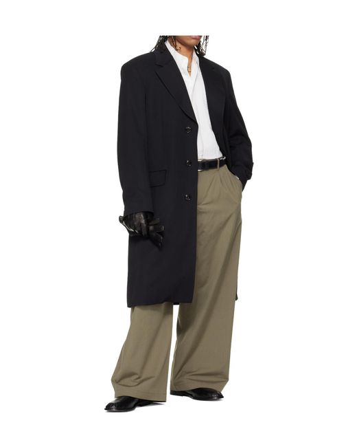Our Legacy Black Dolphin Buttoned Coat for men