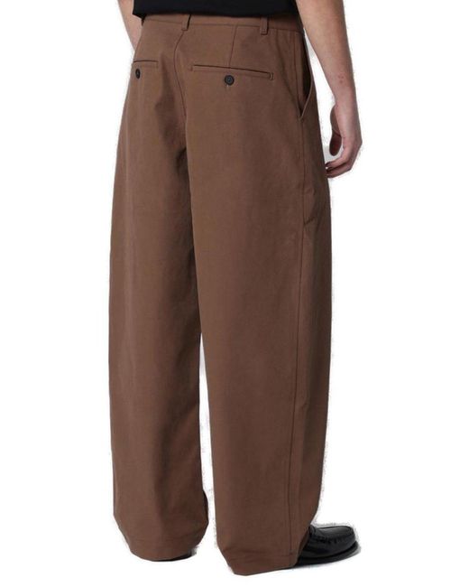 Studio Nicholson Bosworth Twill Pants in Brown for Men | Lyst