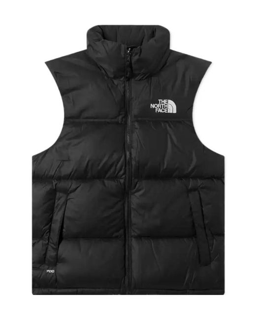 The North Face Black 1996 Retro Nuptse Logo Embroidered Vest