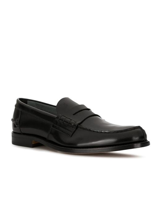 Tod's Black Round Head Loafer Shoes for men