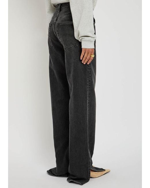 Anine Bing Black Roy Straight-Leg Jeans