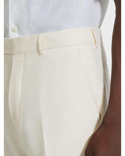Zegna Natural Oasi Lino Casual Pants for men