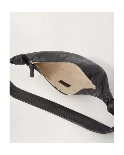 Lemaire Black Medium Croissant Crossbody Bag for men