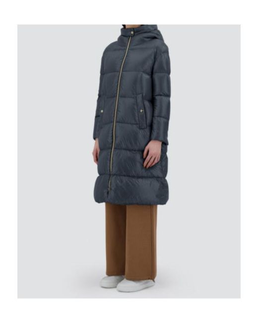Herno Blue Hooded Down Jacket
