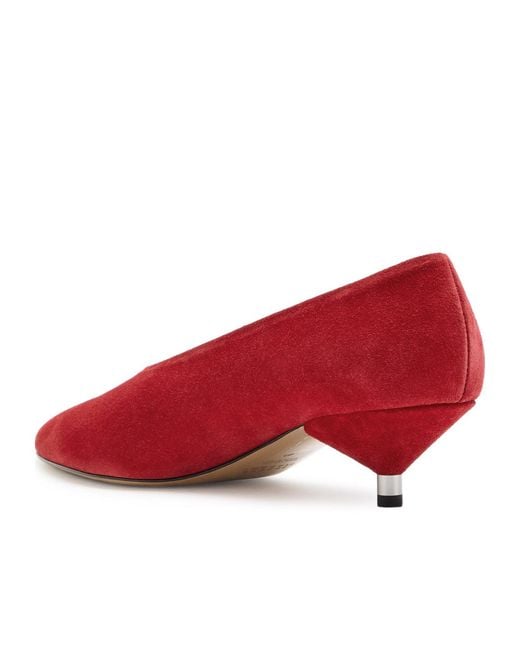 Isabel Marant Red Ebisa Suede Pumps