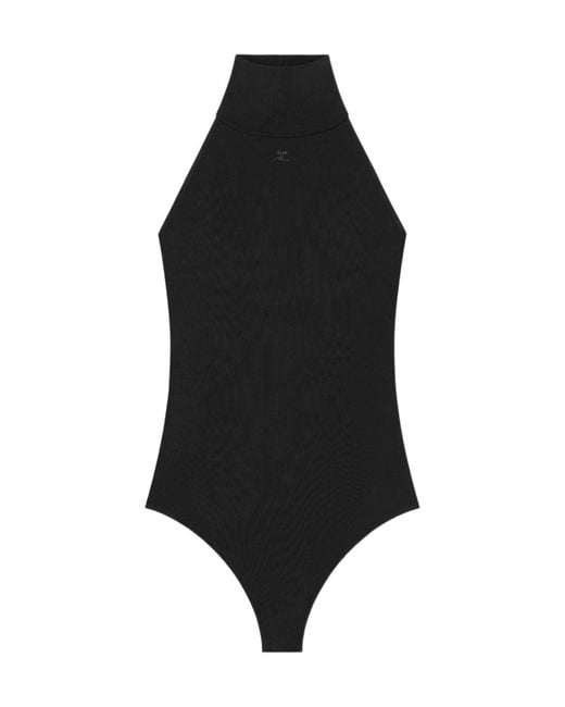 Courreges Black Backless Bodysuit