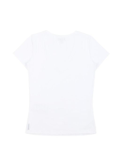 Armani Jeans White Round Collar Logo T-Shirt