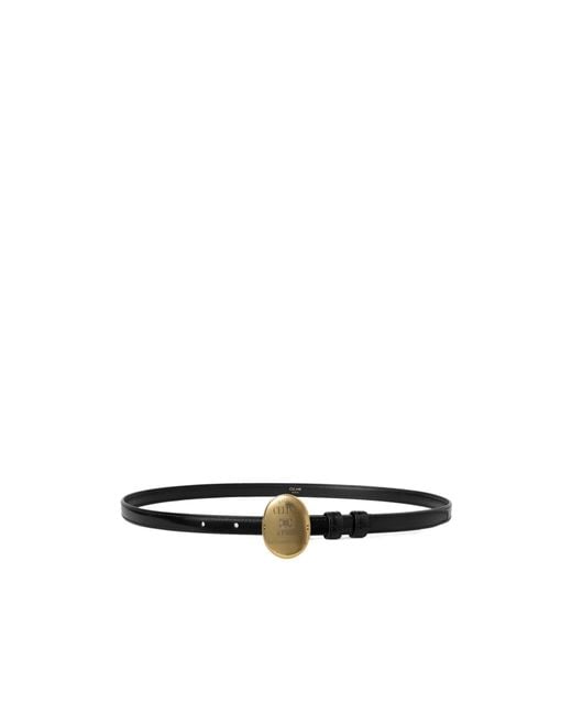 Céline White Mini Maison Taurillon Leather Belt