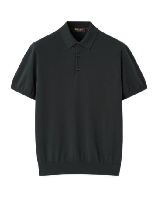 Loro Piana Black Polo Shirt for men