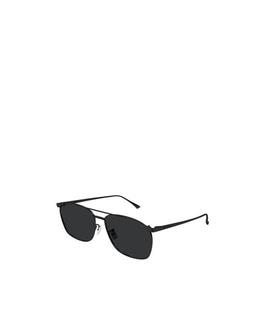 Saint Laurent Black Eyewear Pilot-Frame Sunglasses for men