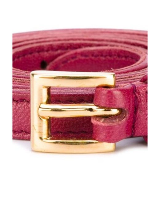 Prada Pink Logo Dark Belt