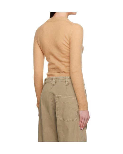 Acne Natural Layered Mohair Cardigan