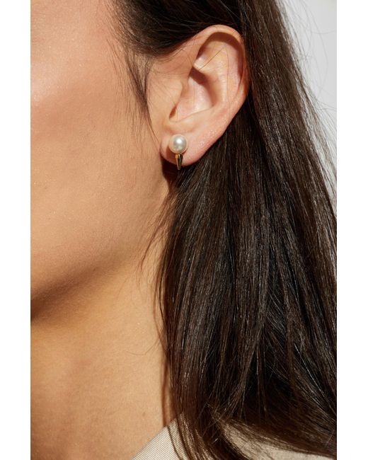 AllSaints White Spike And Hoop Earrings Set