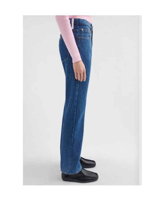 Jil Sander Blue Flared Denim Trousers