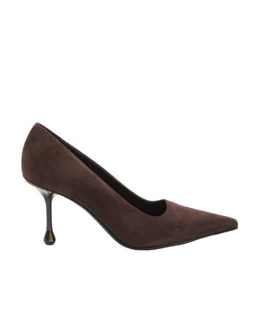 Jimmy Choo Brown 80Mm Ixia Pointed-Toe Pumps
