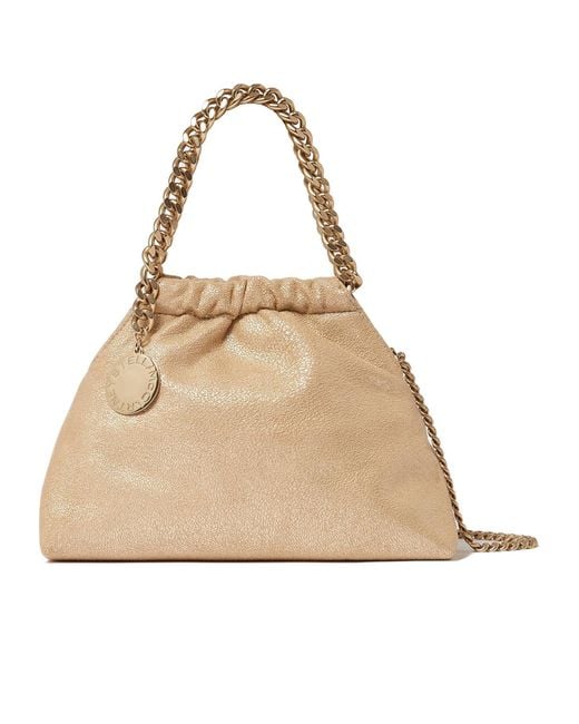 Stella McCartney Natural Falabella Mini Drawstring Crossbody Bag