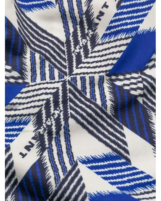 Isabel Marant Blue Geometric Print Swim Shorts for men