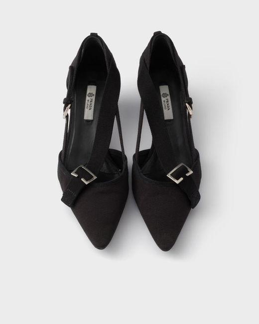 Prada Black Canvas Pumps