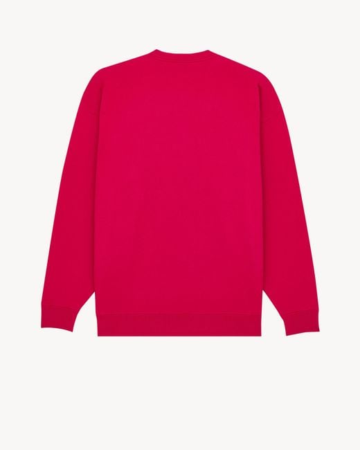 Saint Laurent Paris Embroidered Crewneck Sweatshirt