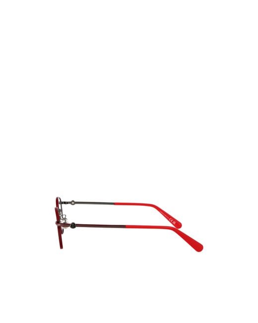 Moncler White Eyewear Pantos Frame Glasses for men