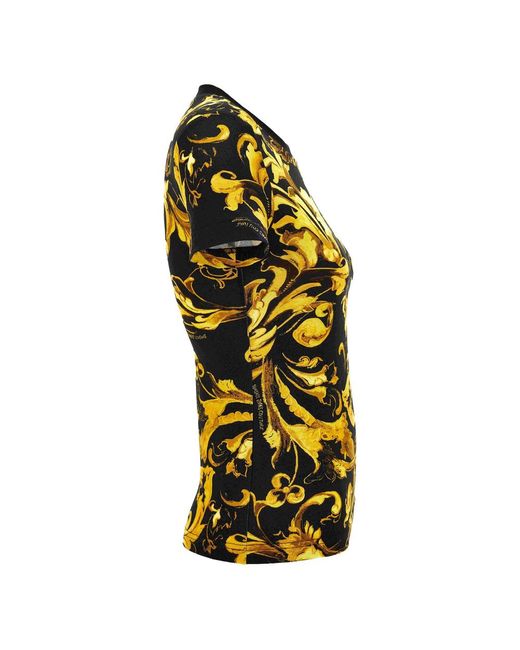 Versace Jeans Yellow All-Over Print T-Shirt