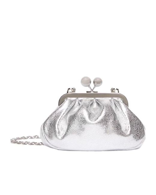 Weekend by Maxmara White Metal Sphere Frame Shoulder Bag