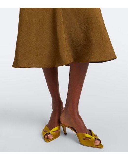 Victoria Beckham Natural Bela Ruched Midi Dress